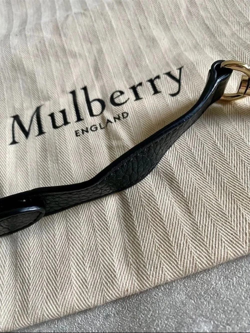 Mulberry Black Textured Leather Satchel with Braided Top Handle